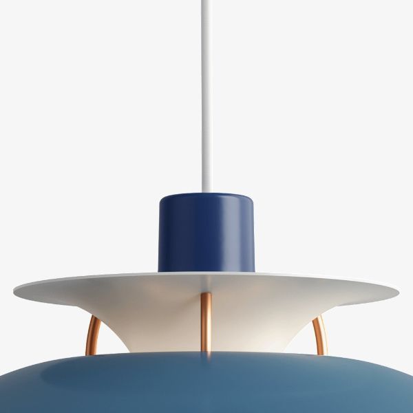 Niebieska lampa wisząca PH 5 Mini od Louis Poulsen