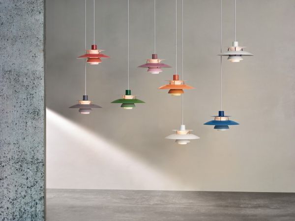 Niebieska lampa wisząca PH 5 Mini od Louis Poulsen