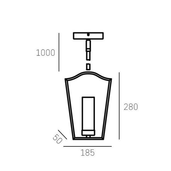 Niewielka wisząca lampa Dublin w srebrnym kolorze z kloszem ze szkła