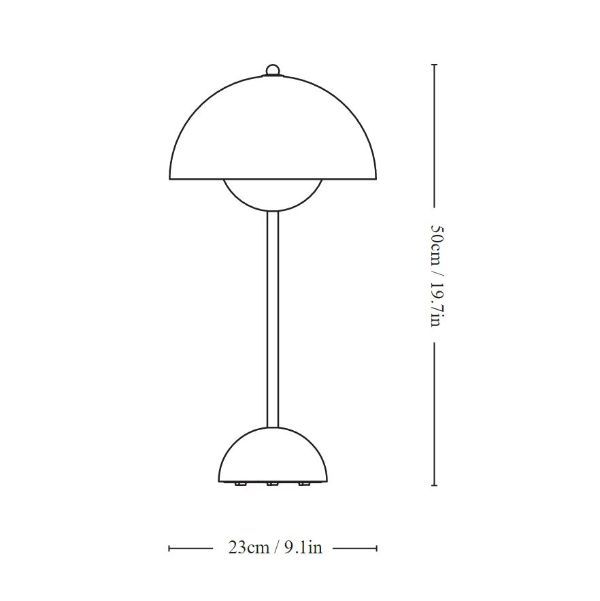 Nowoczesna beżowo-szara lampa stołowa Flowerpot VP3