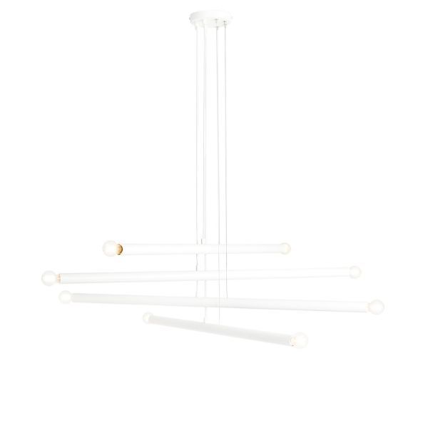 Nowoczesna biała lampa wisząca Tubo 8