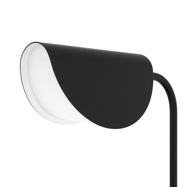 Nowoczesna czarna lampa biurkowa Mollis o eleganckim designie