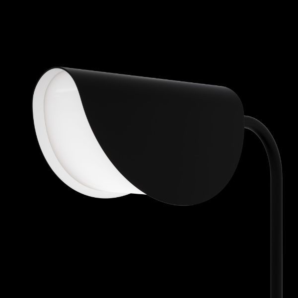 Nowoczesna czarna lampa biurkowa Mollis o eleganckim designie