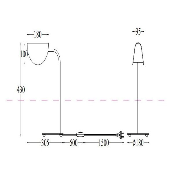 Nowoczesna czarna lampa biurkowa Mollis o eleganckim designie