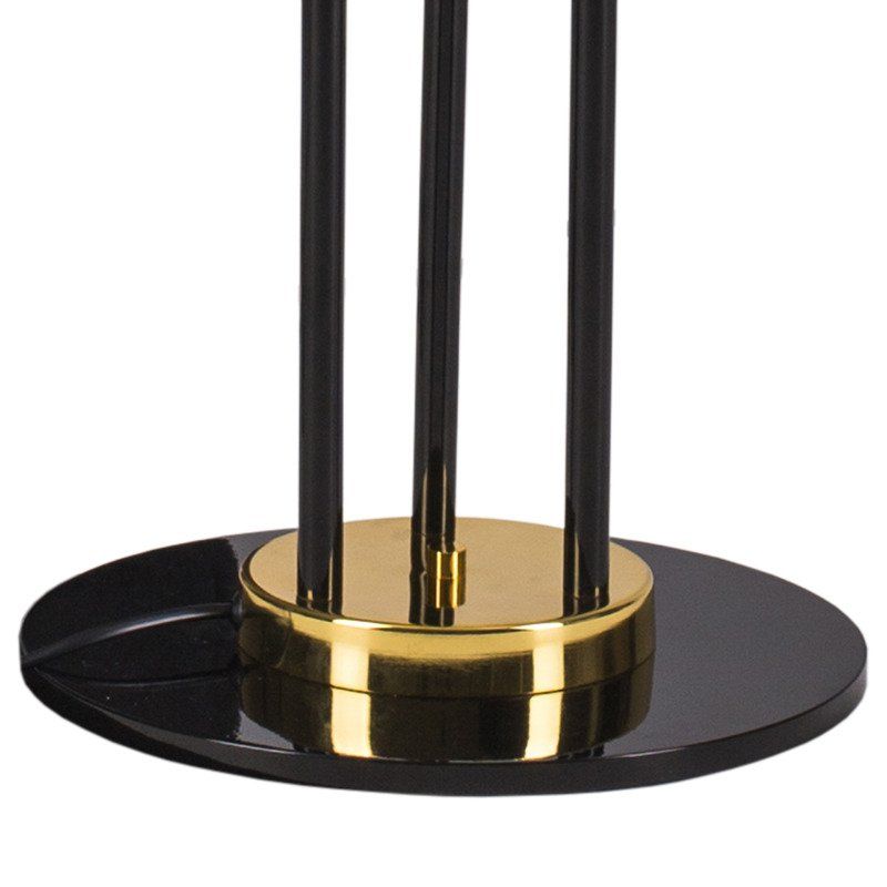 Nowoczesna lampa podłogowa Golden Pipe z trzema regulowanymi kloszami