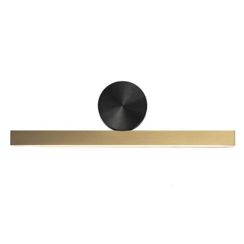 Nowoczesna lampa ścienna Boogie LED w czarno-złotym wykończeniu