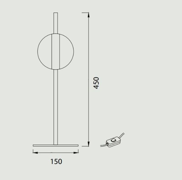 Nowoczesna lampa stołowa Cuba z mlecznym kloszem i oświetleniem LED