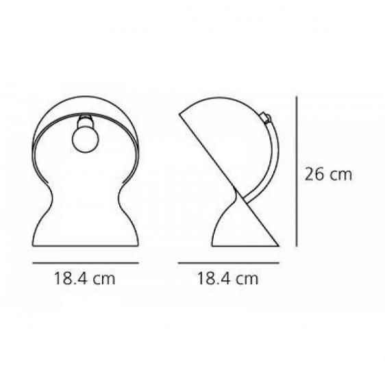 Nowoczesna lampa stołowa Dalu Tavolo w kolorze czarnym, wykonana z tworzywa o oryginalnym designie