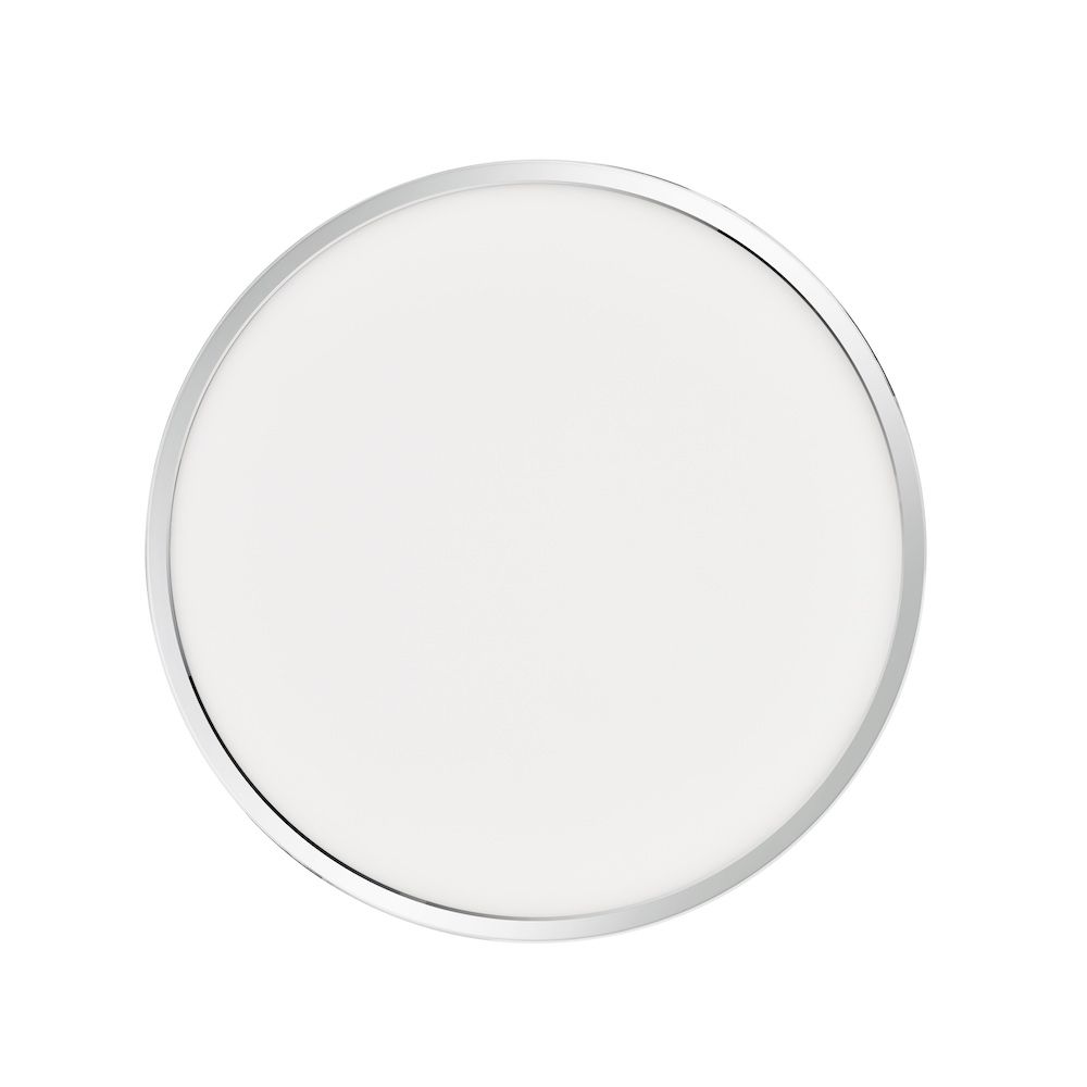 Nowoczesna lampa sufitowa Oja 42 w kolorze chromu, odporna na wilgoć (IP54) z możliwością wyboru barwy światła 3000K lub 4000K