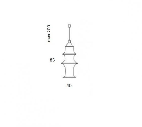 Nowoczesna wisząca lampa Falkland z białym abażurem o wysokości 53 cm