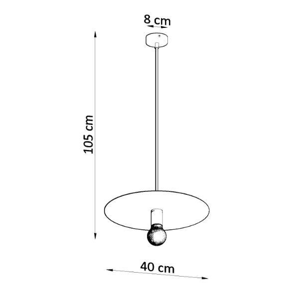 Nowoczesna wisząca lampa Flavio w kształcie białego dysku