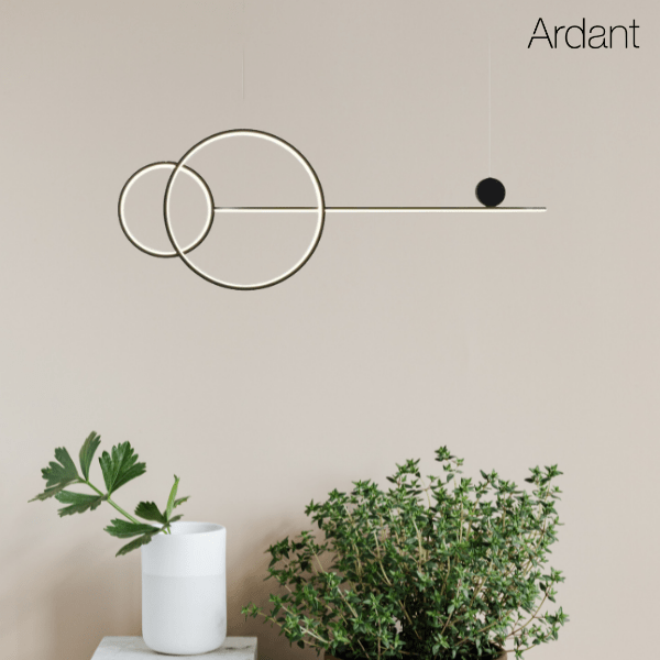 Nowoczesna wisząca lampa LED New Age o długości 120 cm