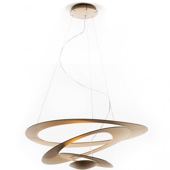 Nowoczesna wisząca lampa LED Pirce Mini w złotym kolorze