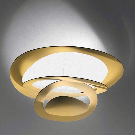 Nowoczesna wisząca lampa LED Pirce Mini w złotym kolorze