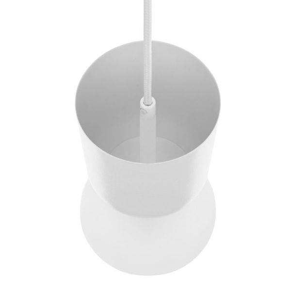 Nowoczesna wisząca lampa Luoti z białym szklanym kloszem