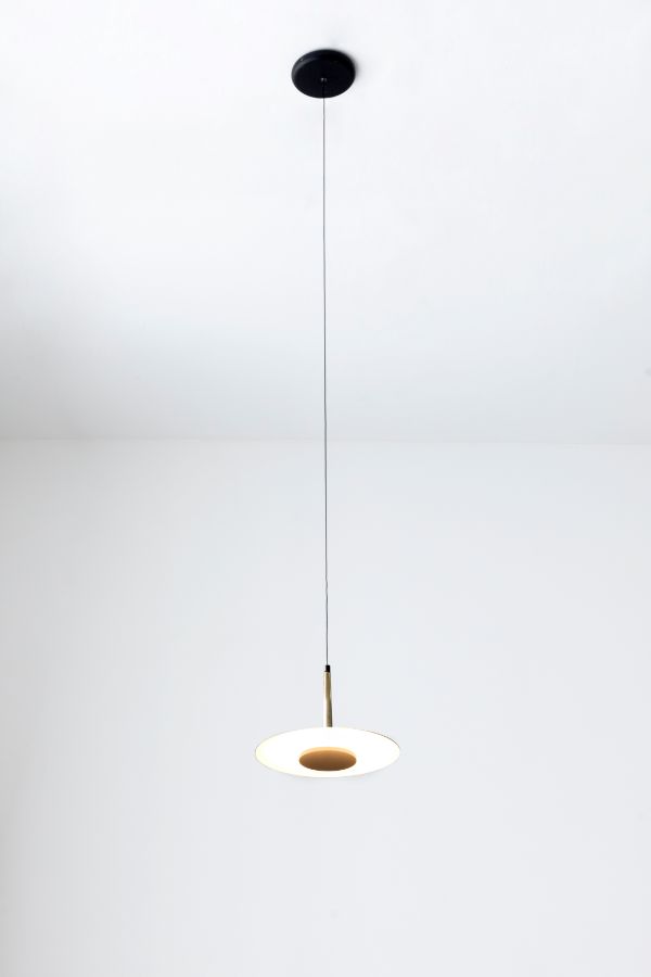 Nowoczesna wisząca lampa Orion z czarnym kloszem i oświetleniem LED