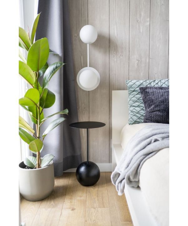 Nowoczesny biały kinkiet Furiko z szklanymi kloszami