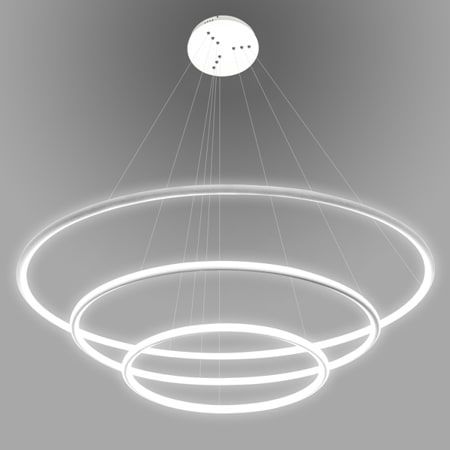 Nowoczesny biały żyrandol LED Shape o barwie światła 3000K