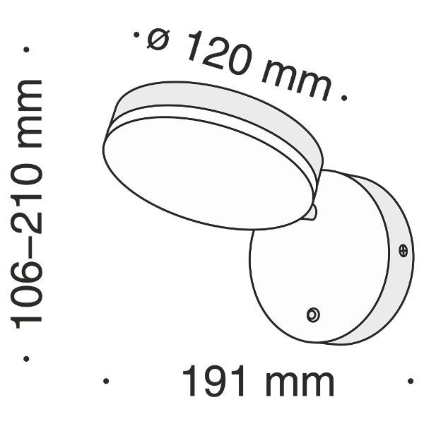 Nowoczesny czarny kinkiet Fad z oświetleniem LED
