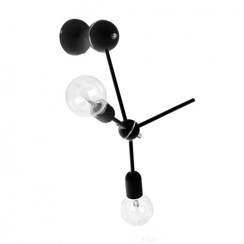 Nowoczesny czarny kinkiet Furia o designerskiej formie