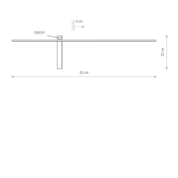 Nowoczesny czarny kinkiet LED Impulse M