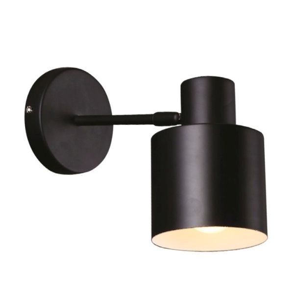 Nowoczesny czarny kinkiet metalowy w stylu skandynawskim