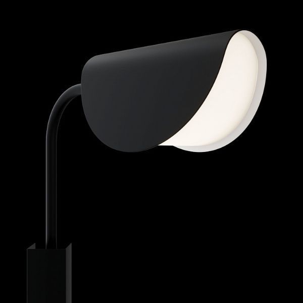 Nowoczesny czarny kinkiet Mollis do sypialni od Maytoni