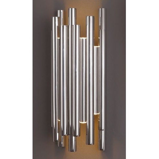 Nowoczesny srebrny kinkiet Organic z oświetleniem LED