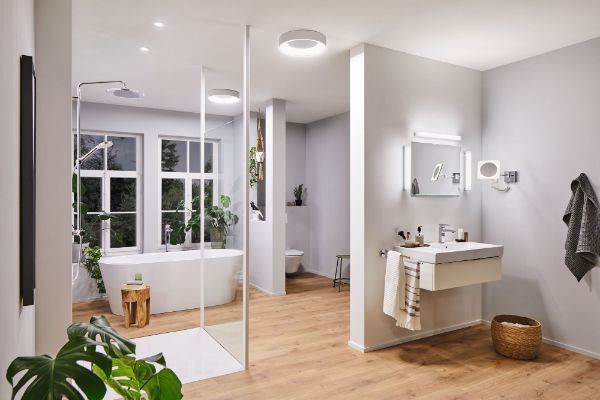 Oczko sufitowe Calla z LED, IP65, możliwość wyboru trzech barw światła