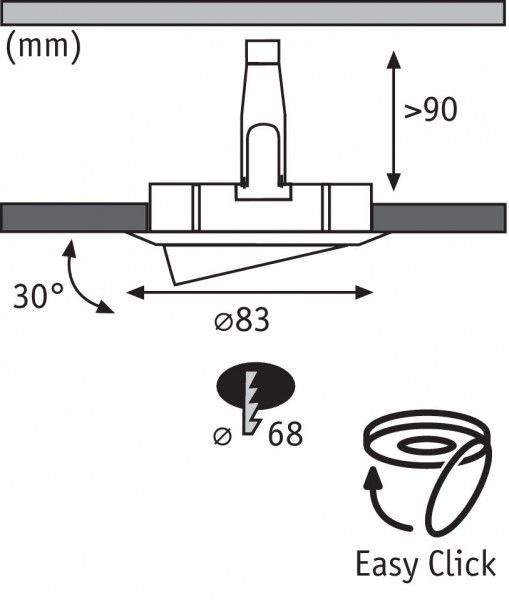Oprawa wpuszczana Premium Line z możliwością nachylenia, kompatybilna z GU10, o klasie szczelności IP23
