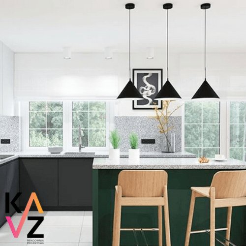 OUTLET wisząca lampa metalowa Benjamin w kształcie czarnego stożka – Frandsen Lighting