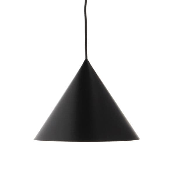 OUTLET wisząca lampa metalowa Benjamin w kształcie czarnego stożka – Frandsen Lighting