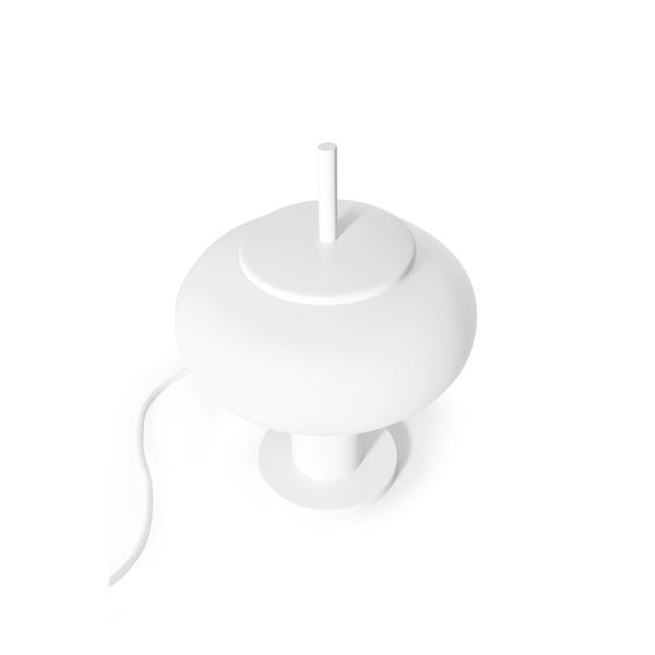 Owalna biała lampa stołowa Torni St