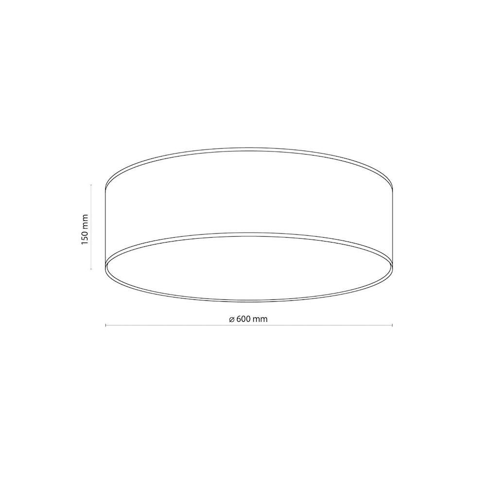 Plafon Liberia z osłoną żarówek w mlecznym kolorze