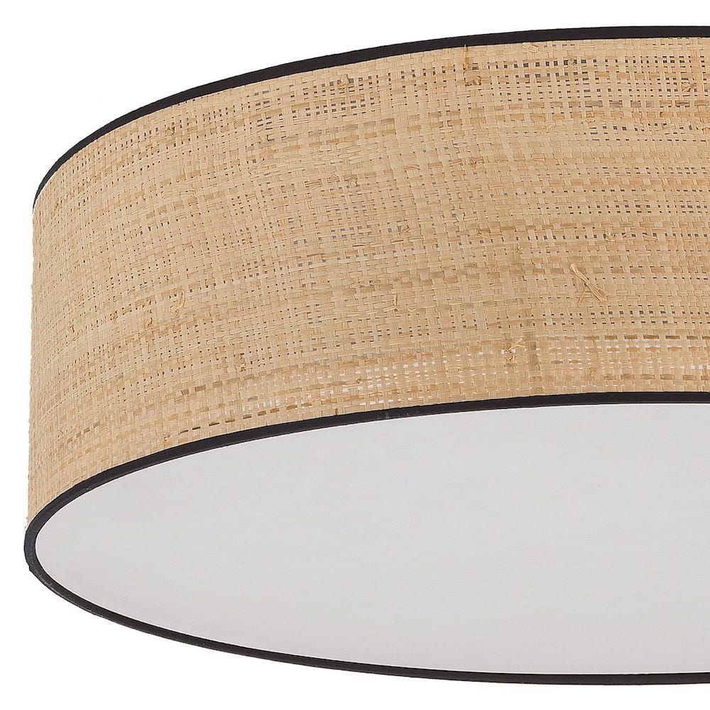 Plafon Liberia z osłoną żarówek w mlecznym kolorze