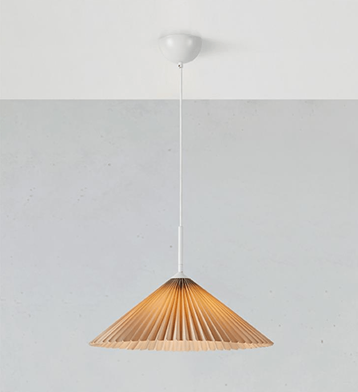 Plisowana lampa wisząca Plisado - do beżowej kuchni