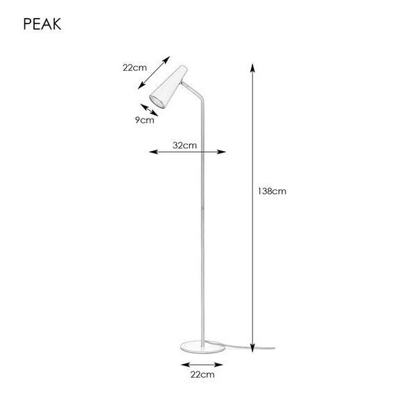 Podłogowa lampa Peak w kolorze patyny