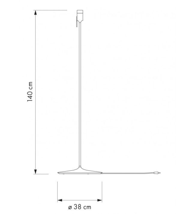 Podłogowa podstawa Santé w odcieniu szczotkowanego mosiądzu