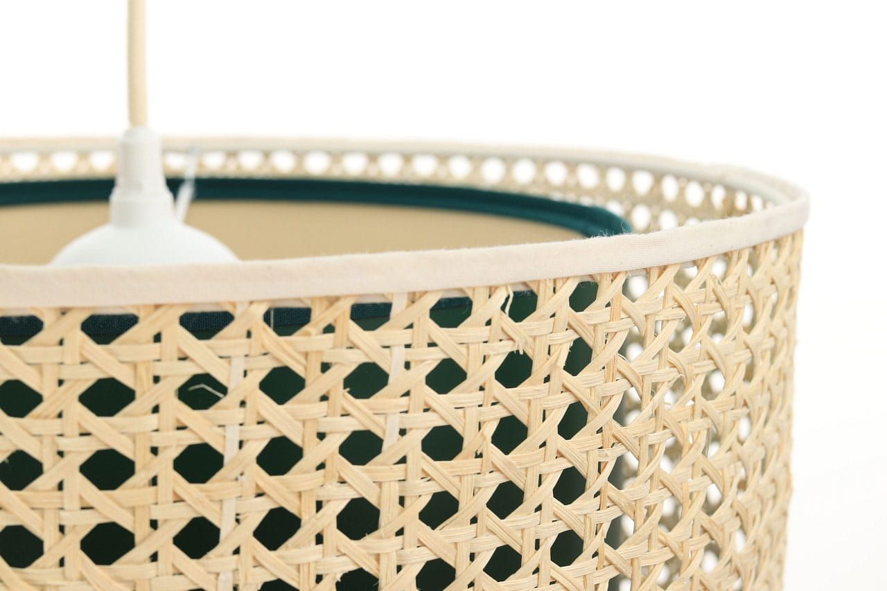 Podwójna lampa Meissa z zielonym kloszem