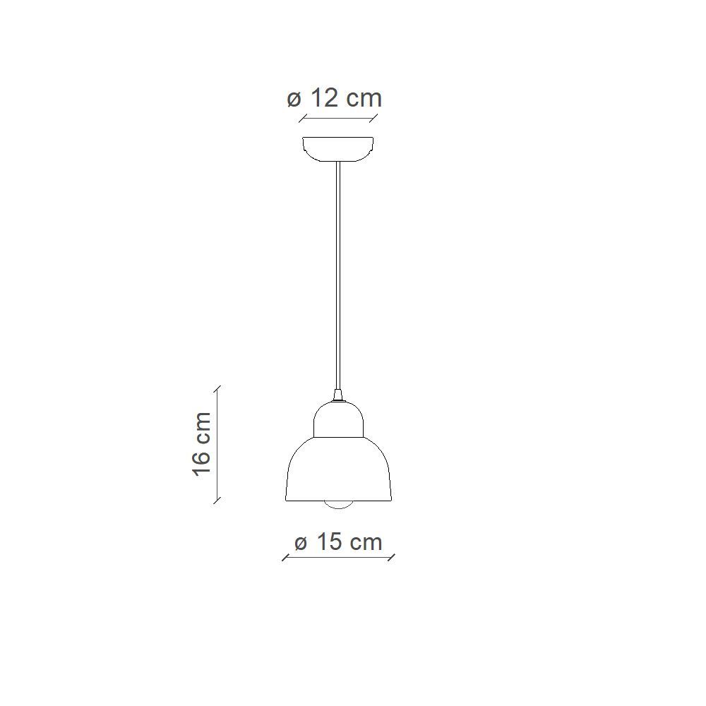 Pomarańczowa lampa wisząca Berimbau C2611 w dużym rozmiarze