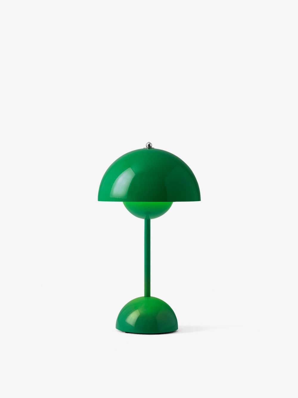 Przenośna lampa stołowa Flowerpot VP9 w kolorze Signal Green ze ściemniaczem