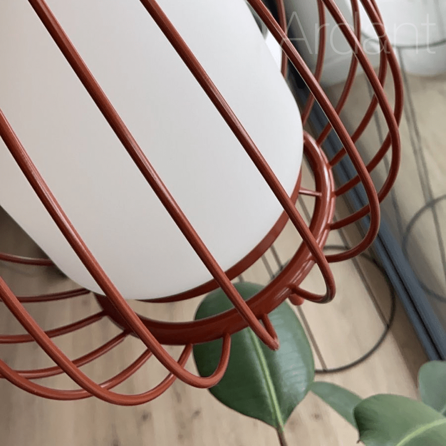 Przenośny lampion LED Jim To-Go, IP54, w kolorze terrakoty