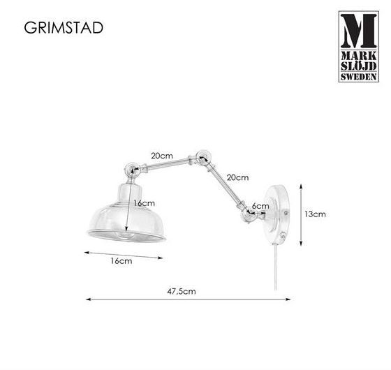 Regulowany kinkiet Grimstad w odcieniu ciemnego złota
