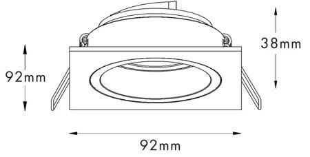 Regulowany reflektor sufitowy Chuck w białym kolorze – Zuma Line