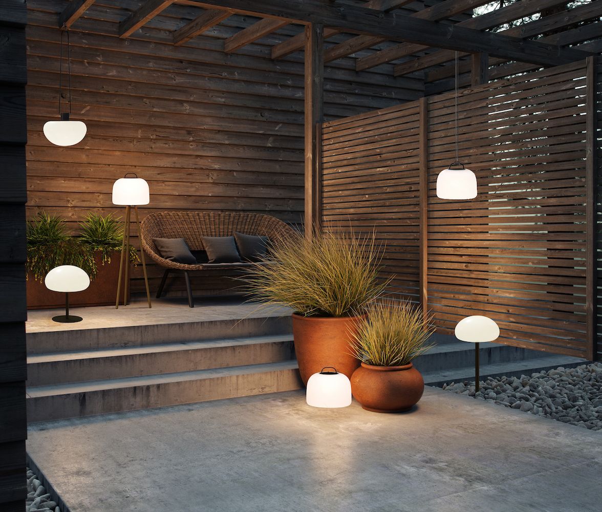 Ściemnialna lampa ogrodowa Kettle 36 w kolorze zielonym, o klasie szczelności IP65