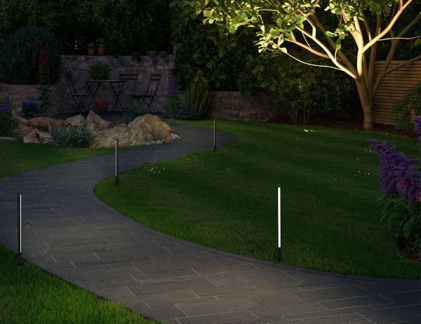 Słupek oświetleniowy PIN Plug&Shine z LED, odporny na warunki atmosferyczne (IP44)