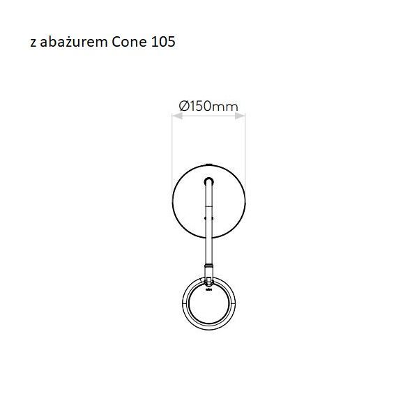 Srebrna lampa biurkowa Miura z portem USB
