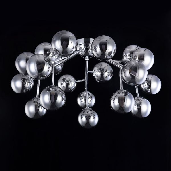 Srebrna lampa sufitowa Dallas