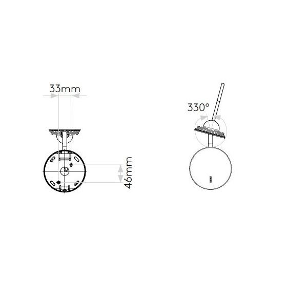 Srebrny kinkiet Miura Swing Arm z oświetleniem LED