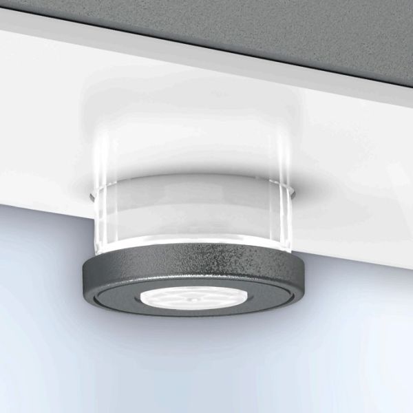 Srebrny kinkiet solarny XSOLAR SOL-O z czujnikiem ruchu